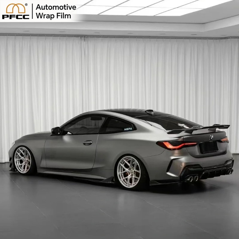 5ft x 50ft PET Car Wrap Vinyl Monza Grey Air Release Bubble Free Full Roll Film