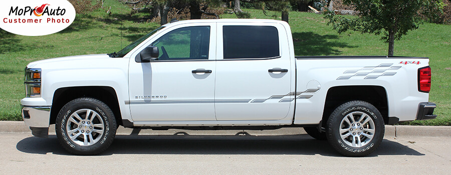 Champ 3M Pro Grade Vinyl Side Stripes Decals Graphics 2014-2018 Chevy Silverado