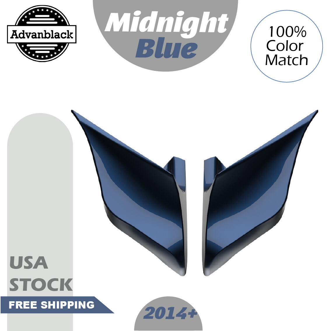 Midnight Blue Stretched Extended Side Cover Fits Harley Street Road Glide 2014+