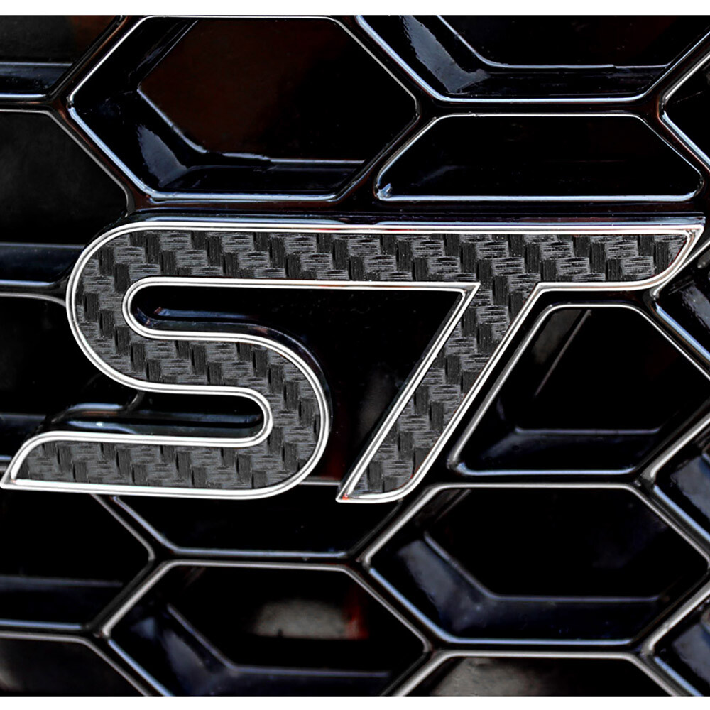 2020-2025 Ford Explorer ST Black Carbon Fiber Emblem Overlay Decal Inserts