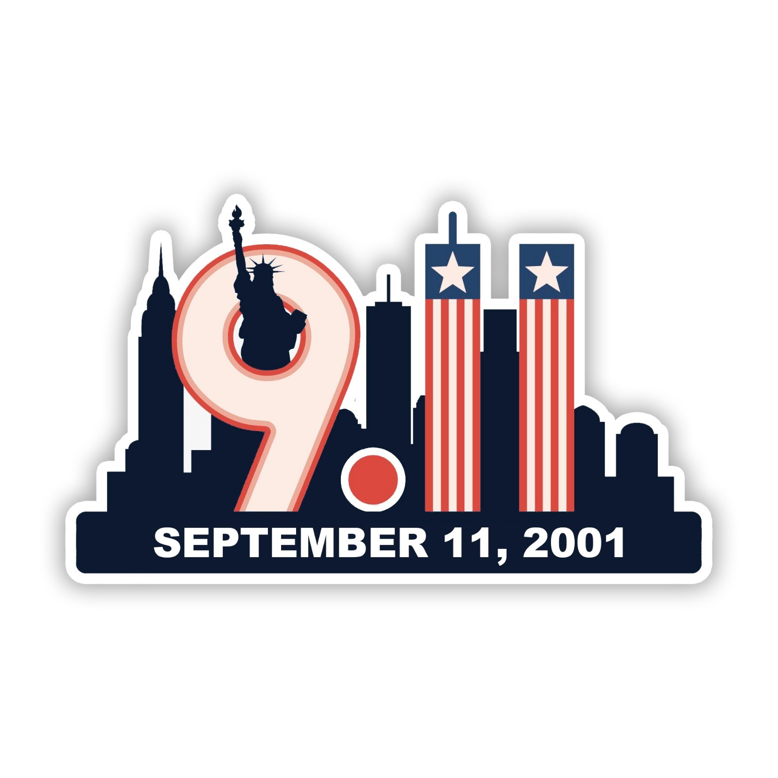 9/11 Memorial Sticker Remember 9 11 Decal World Trade Center September 11th