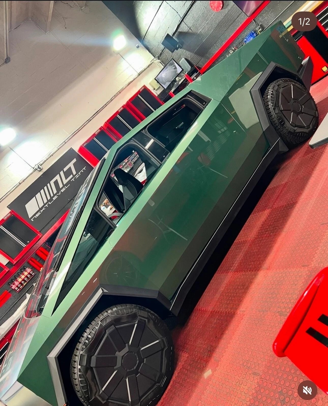 Cybertruck DIY PPF Paint Protection Film Wrap Color Change Flowing Spring Green
