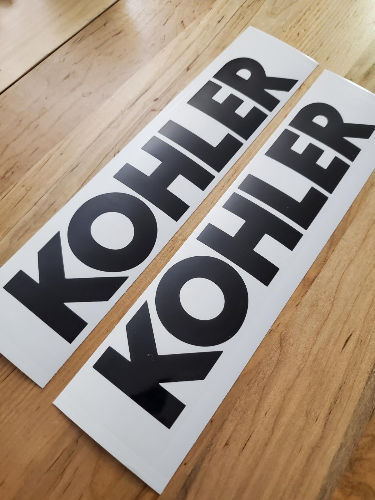 KOHLER mower generator Decals Stickers Gloss BLACK 18″ tractor (2) Fast US