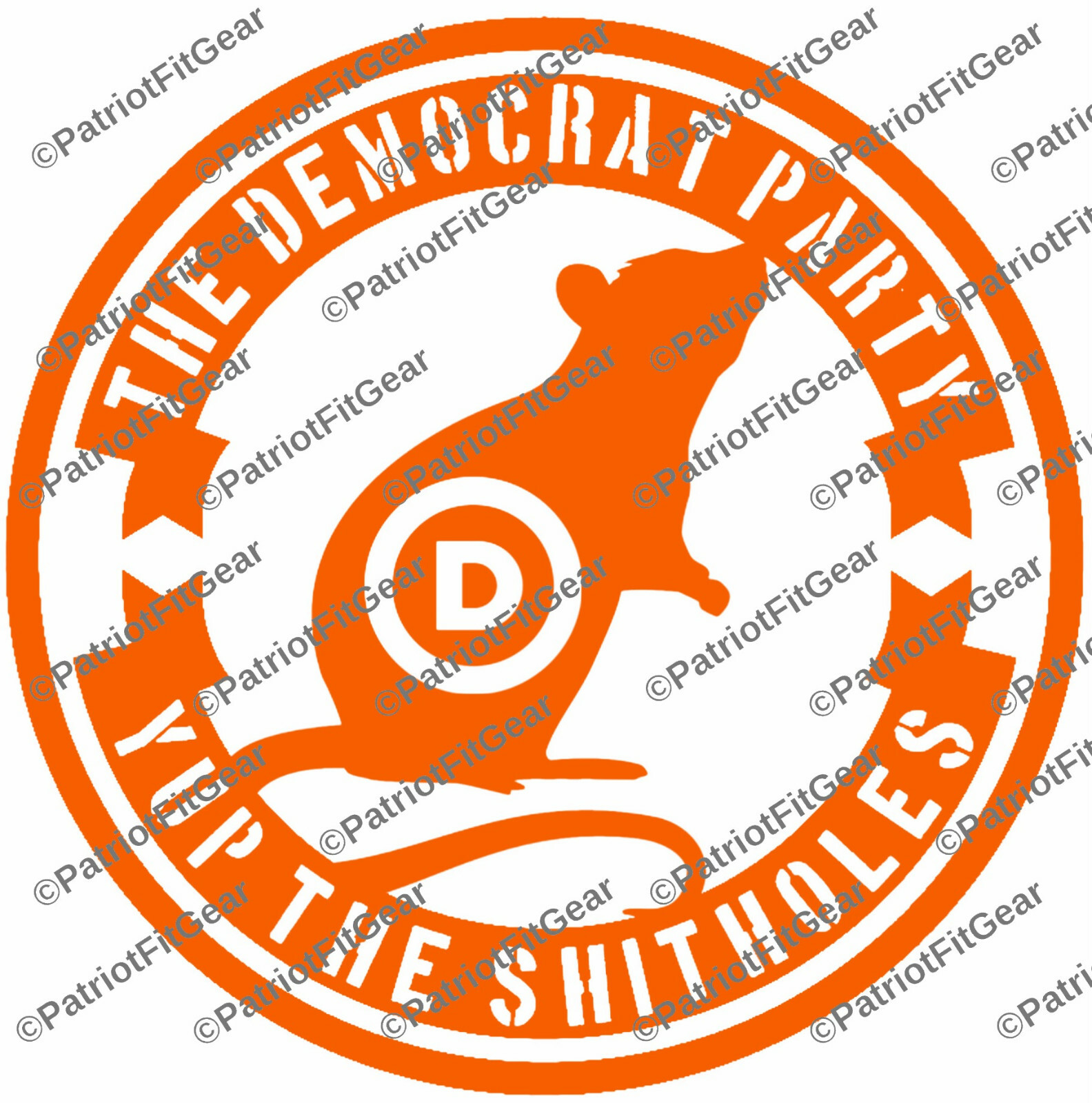 Rat Infested,The Democrat Party,Yup Sh*tholes,Liberals Suck,Sticker,Vinyl Decal
