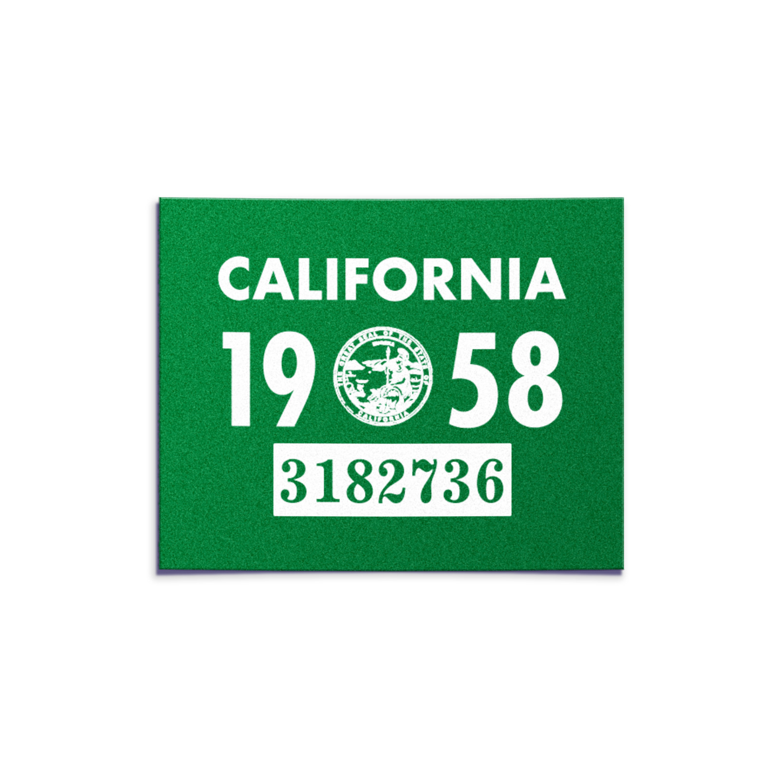 1958 California License Plate YOM Registration Sticker – CA DMV – Free Shipping