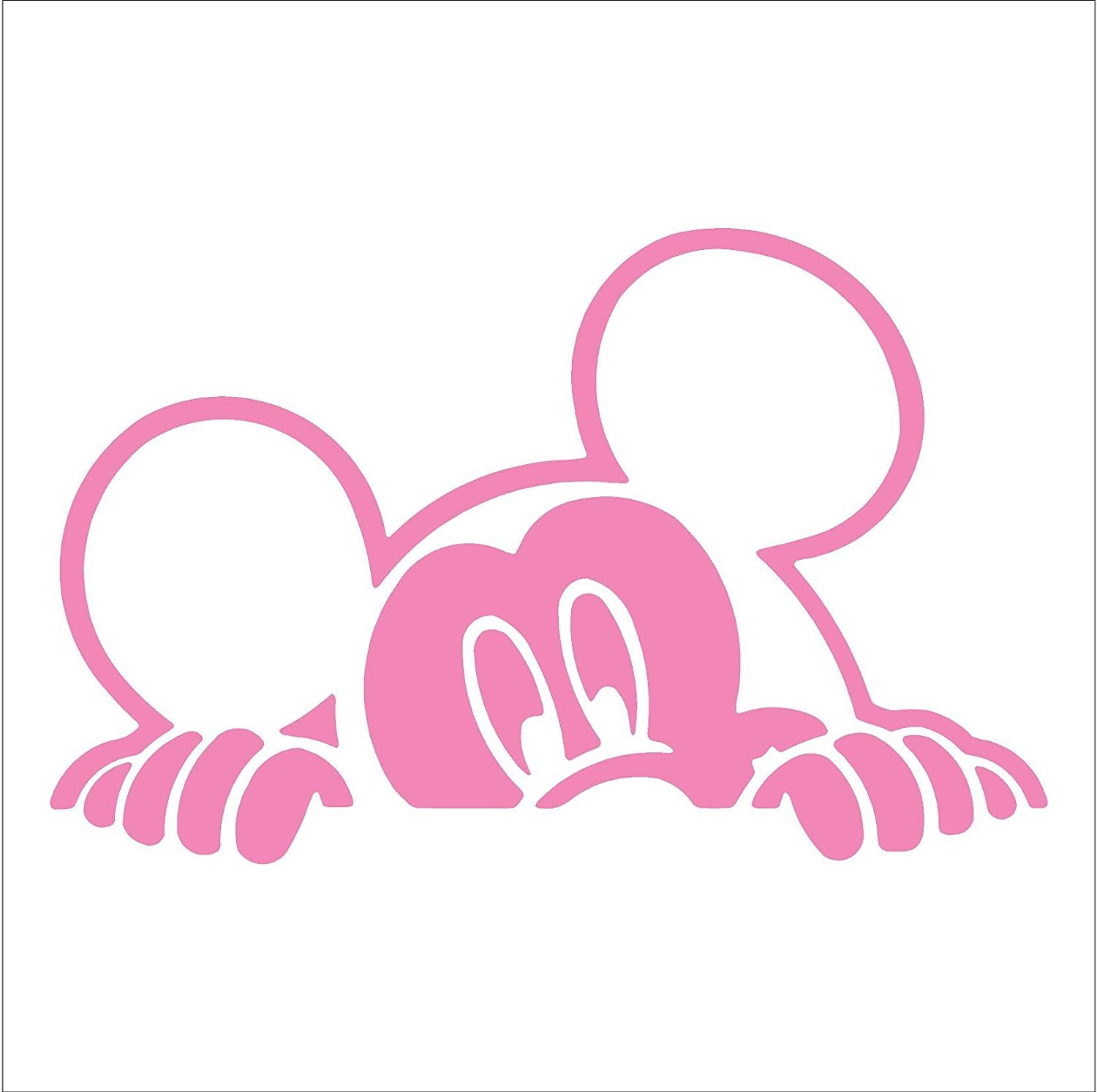 Mickey Mouse Disney Peeking Looking Car Window Decal Sticker 7″ color