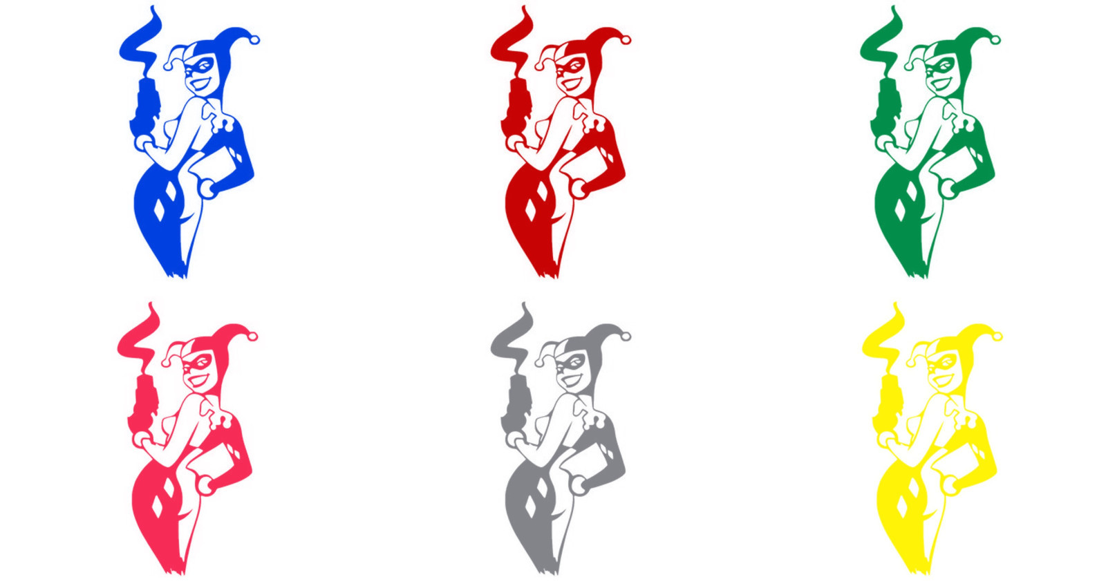 Decal Vinyl Truck Car Sticker – DC Comics Batman Smoking Gun Harley Quinn