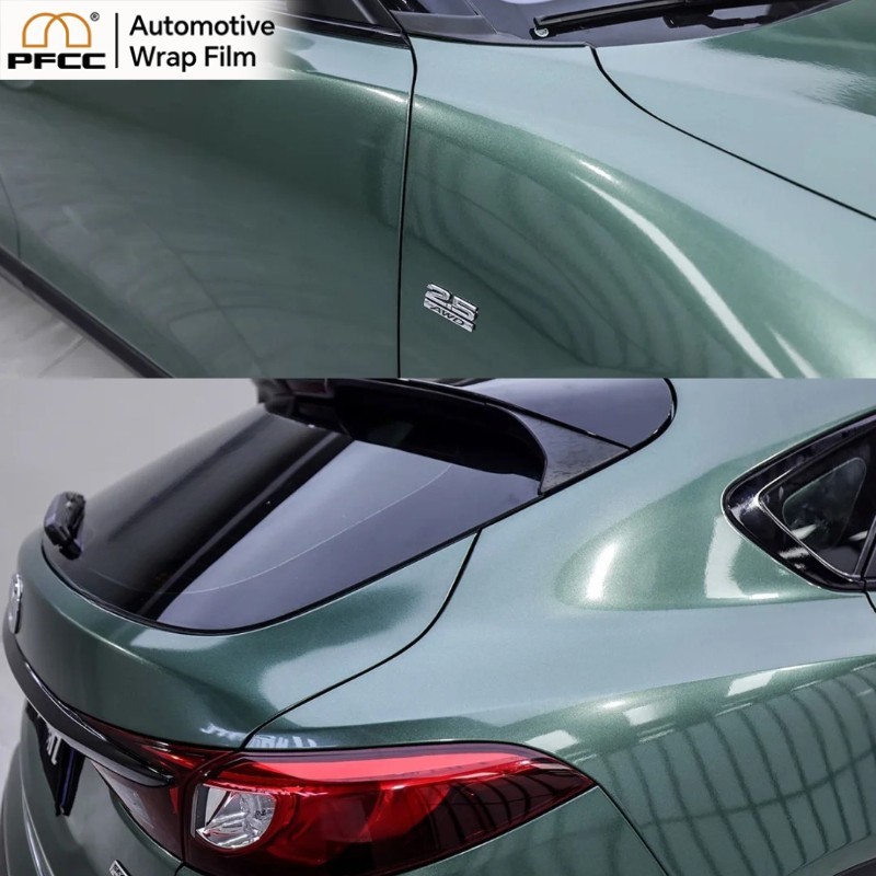 5ft x 50ft PET Car Wrap Vinyl Fir Green Air Release Bubble Free Full Roll Film