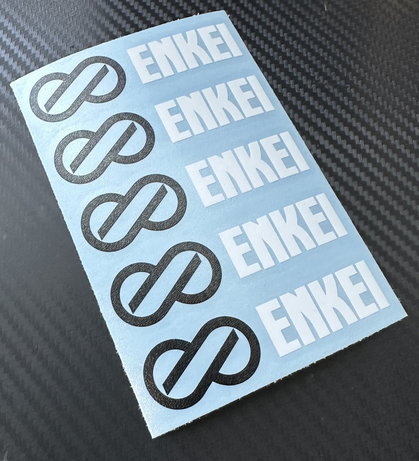 5 Enkei Logo Vinyl Decals Stickers for Spokes of Wheels Rims You Pick Colors