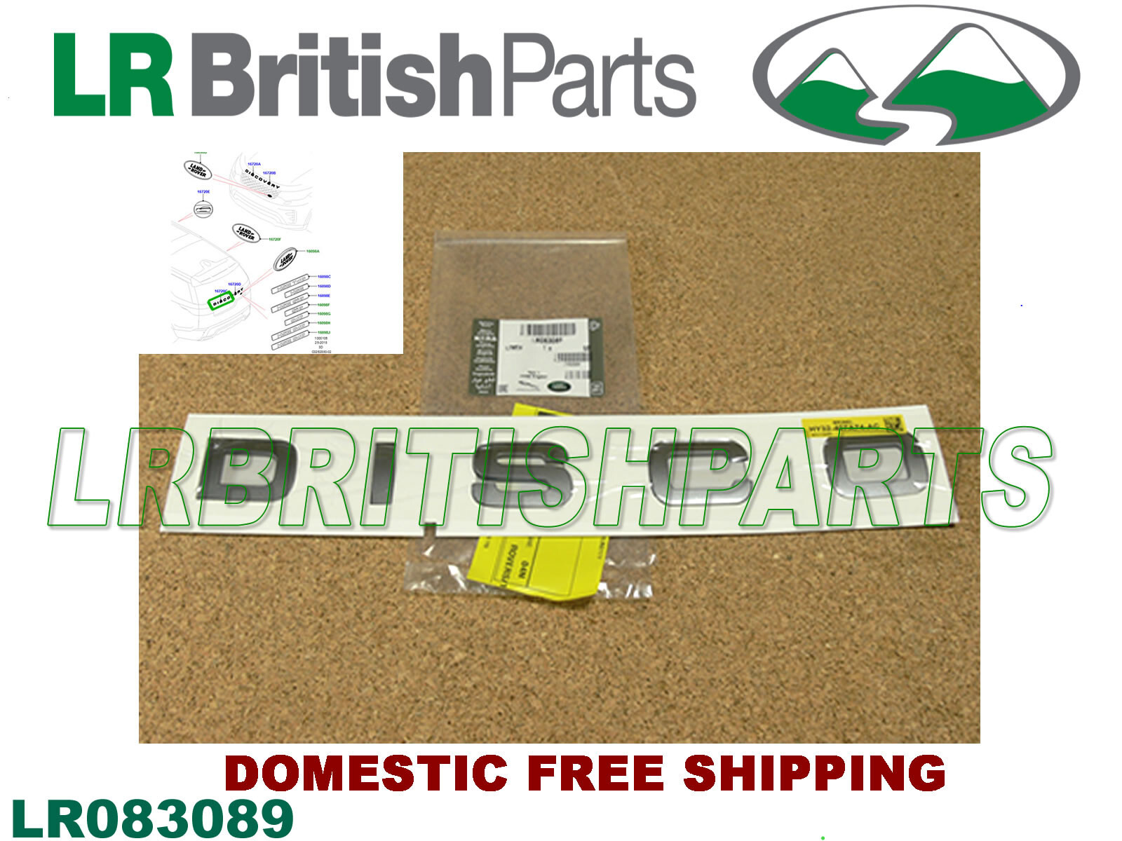 GENUINE LAND ROVER TAILGATE NAME PLATE DISCO DISCOVERY LR083089