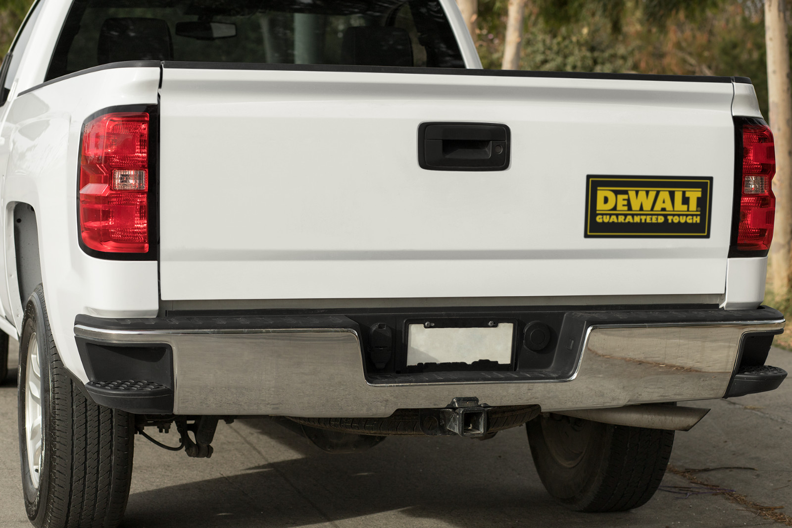 DEWALT TOOLS Guaranteed Tough Vinyl Sticker Graphic Garage Truck Decal