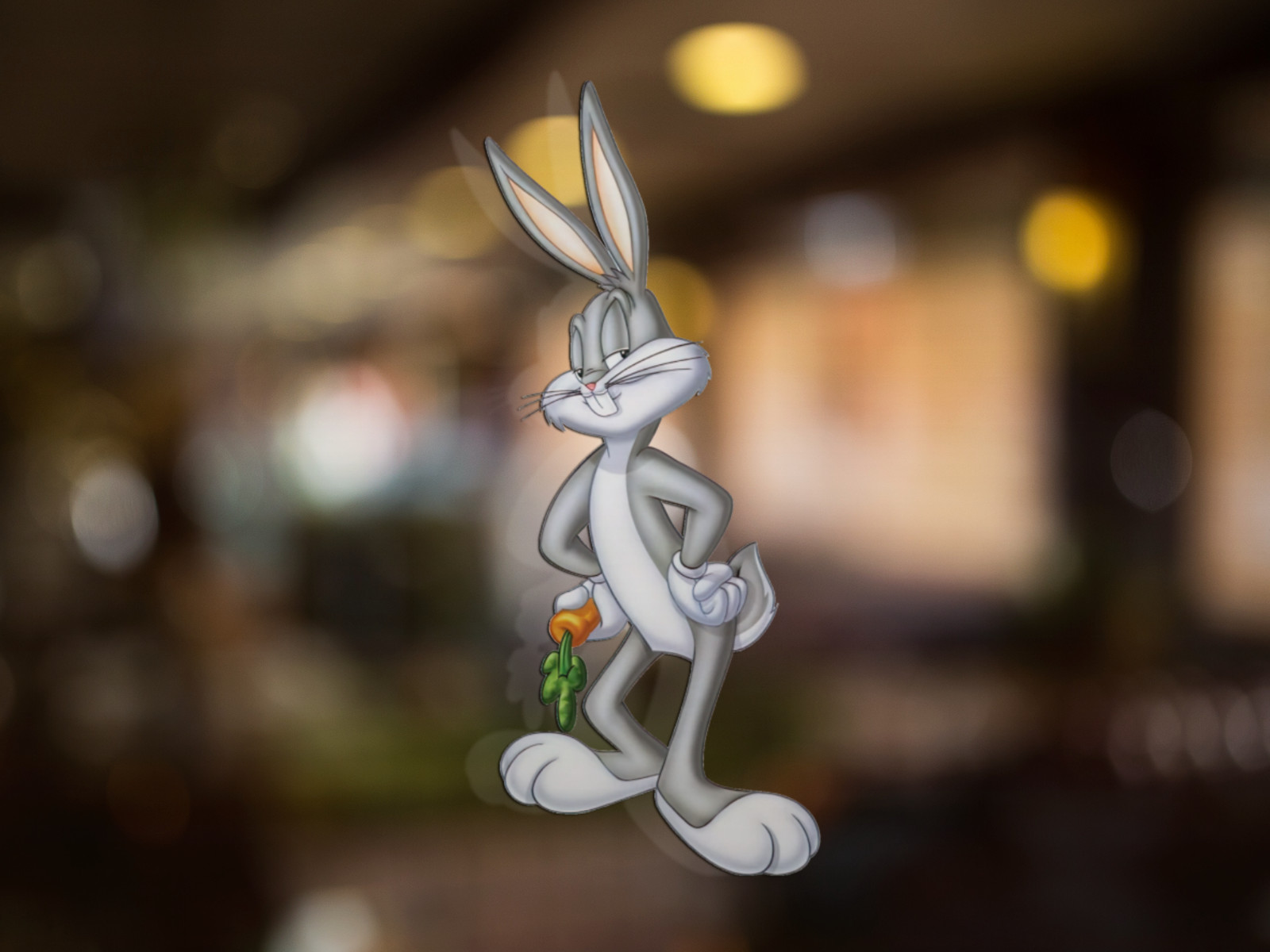 Bugs Bunny with Carrot Vinyl Decal Cartoon Laptop Large Sticker Multiple Sizes