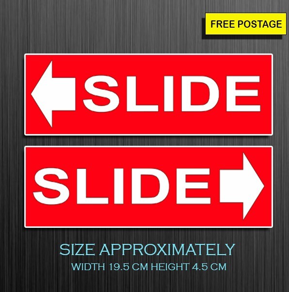 2X SLIDE STICKER SIGN FOR SLIDE DOOR . VINYL STICKER FOR YOUR BUSINESS,SHOP,HOME