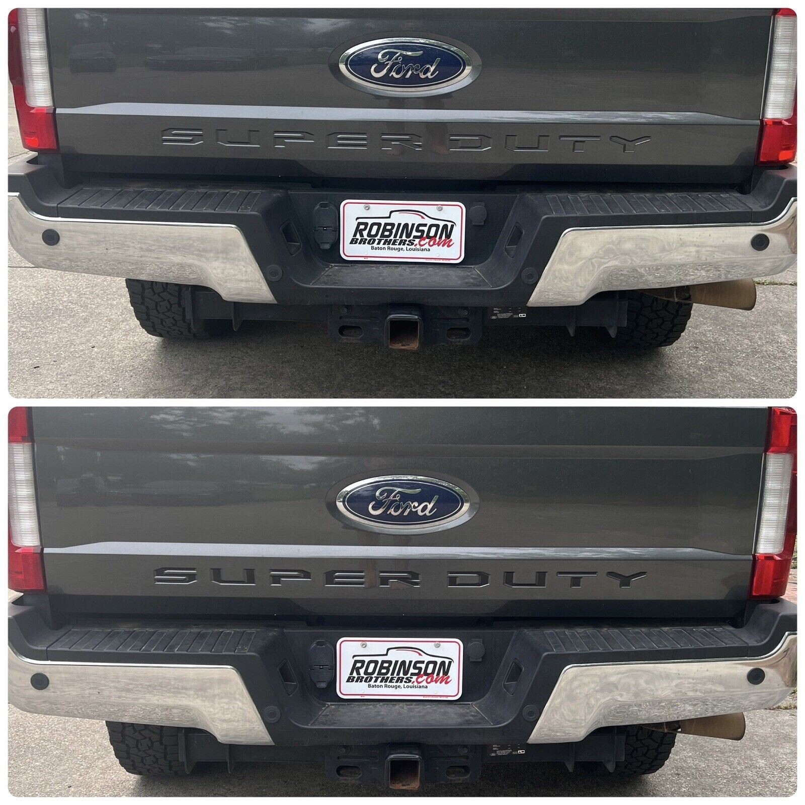 BLACK Tailgate Insert Letters Decal Vinyl for Ford F-250 F-350 Super Duty 17-21