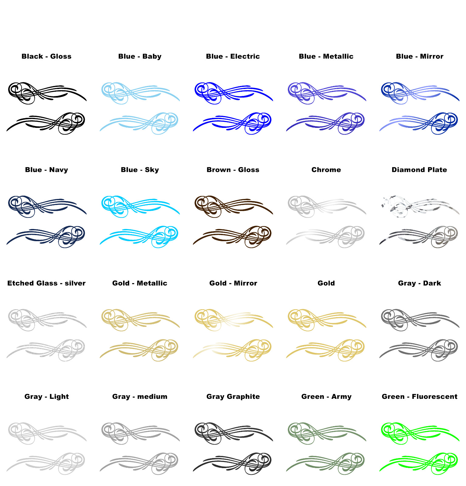 Pinstripe Decal Pair -Many Sizes and Colors to Choose From- Free US Shipping!
