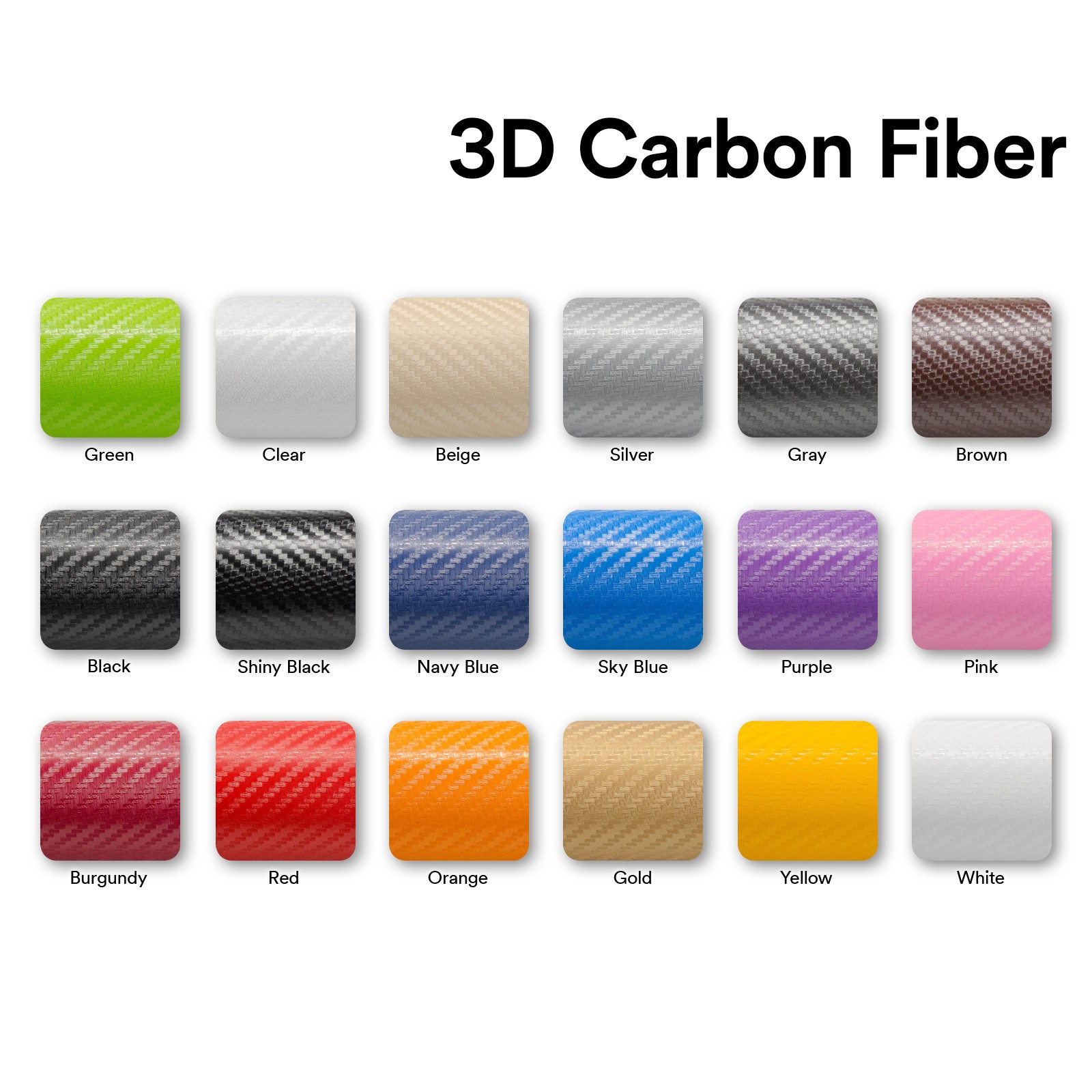 3D Carbon Fiber Brown Matte Textured Vinyl Wrap Sticker DIY Decal Bubble Free