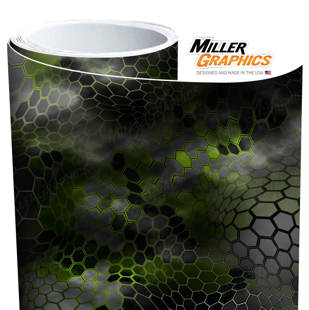 Camo Chameleon “Black and Green” Wrap Vinyl Roll Sheet 3M – Many Sizes Available