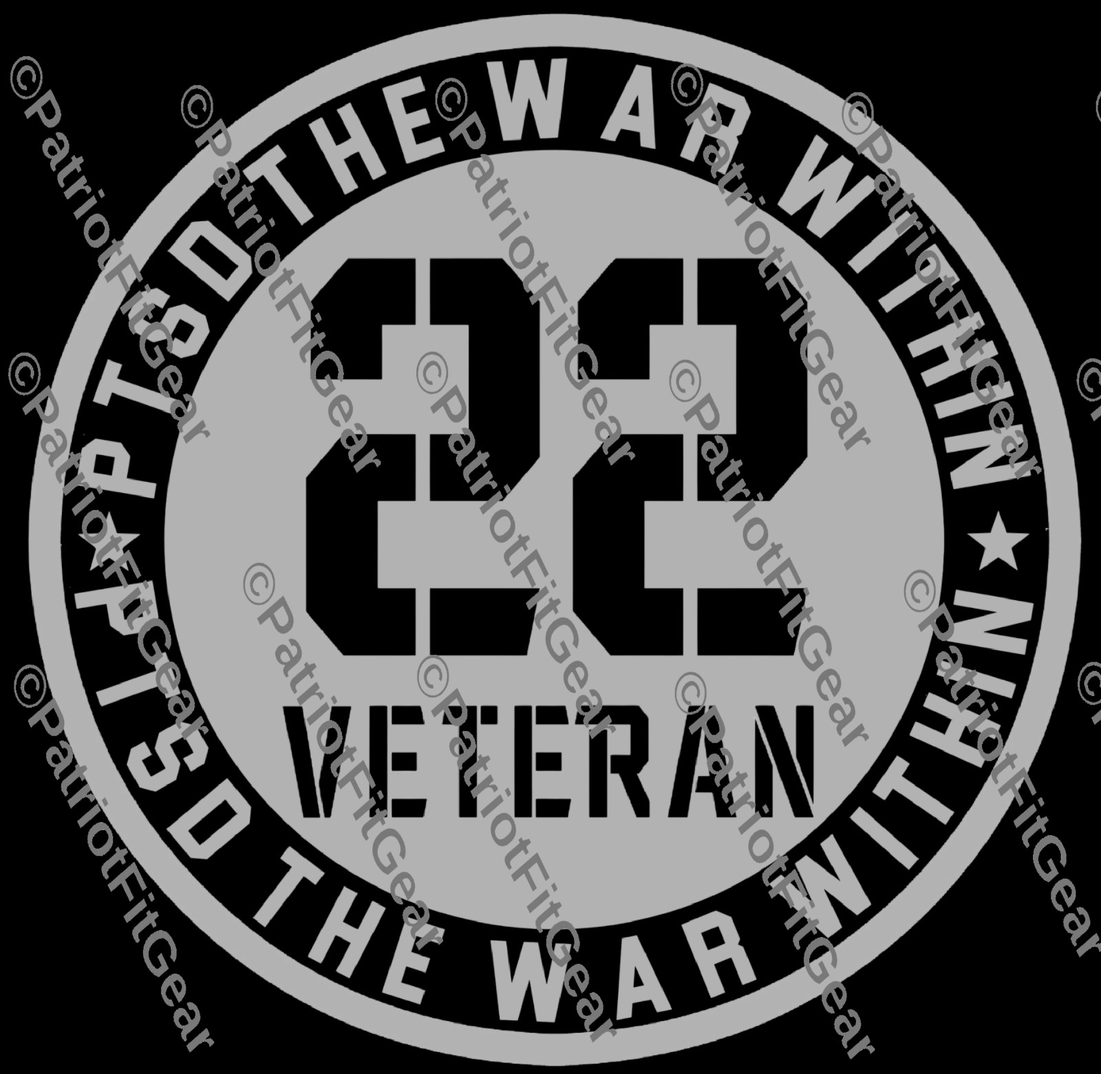Veteran 22,PTSD The War Within,Support Our Troops,Military,Custom Vinyl Decal