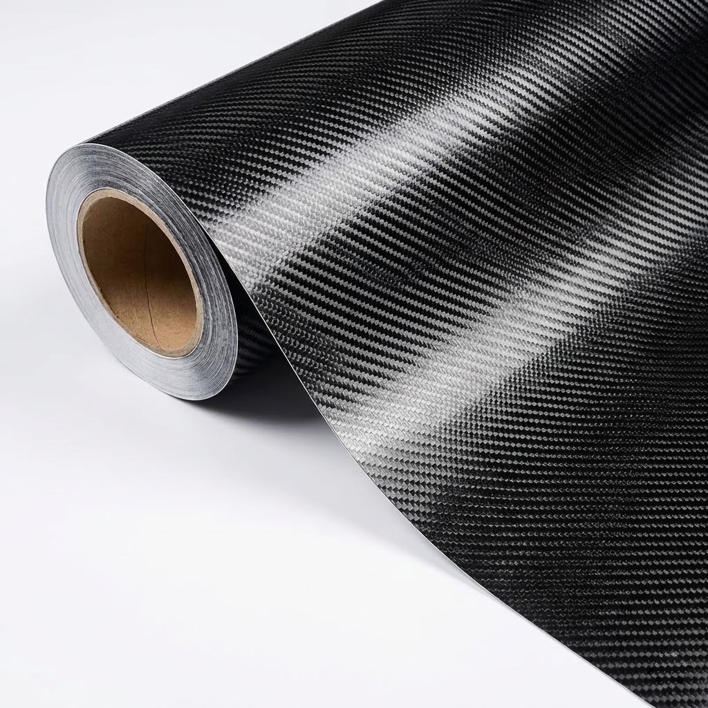 30ft x 5ft Gloss Black 4D Carbon Fiber Vinyl Wrap Film Bubble Air Free 360″x60″