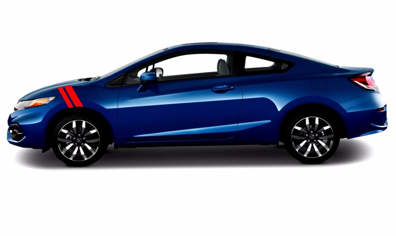 Fender Hash Bar Marks vinyl Rally Sport RACING STRIPES 2″&3″ (Fits Honda CIVIC)