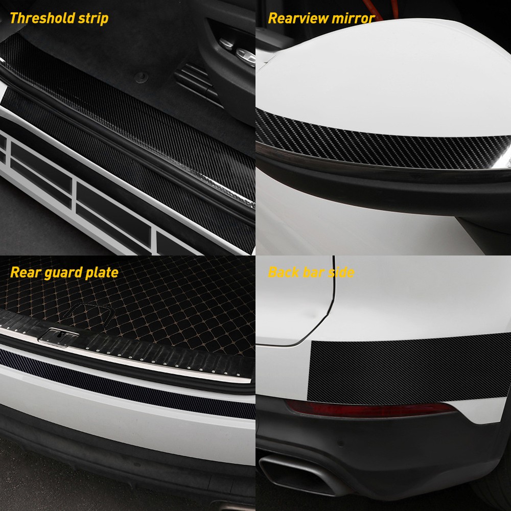 16FT Carbon Fiber Car Sticker Protector Strip Door Anti Scratch Tape 5D 5cm EXC