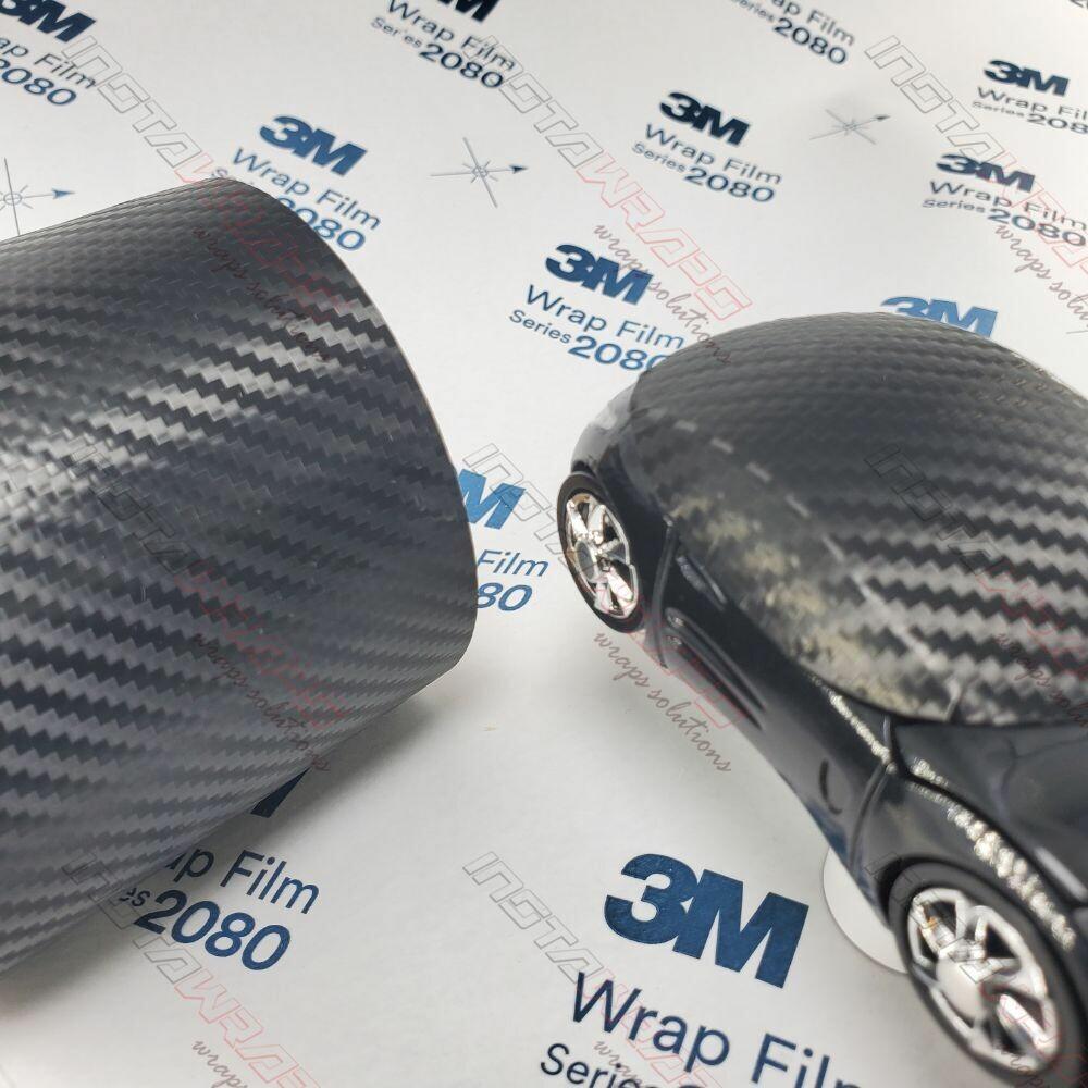 3M 2080 Scotchprint Black Carbon Fiber Vinyl Car Wrap Film | CFS12