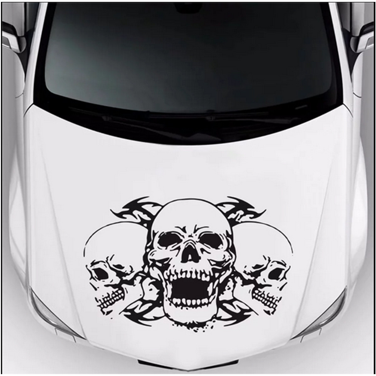 Sticker Decal Triple Skull Graphics Vinyl Car Body Hood Trim Waterproof 35x60CM