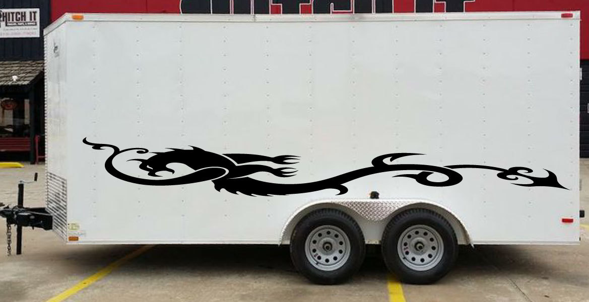 Dragon Tribal Grunge Race Pick Up Trailer RV Vinyl Decal Graphic Vehicle Truck