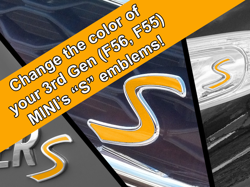 Scuttle & Rear Emblem S Decals for 2014-2021 only MINI Cooper F54 F55 F56 F57