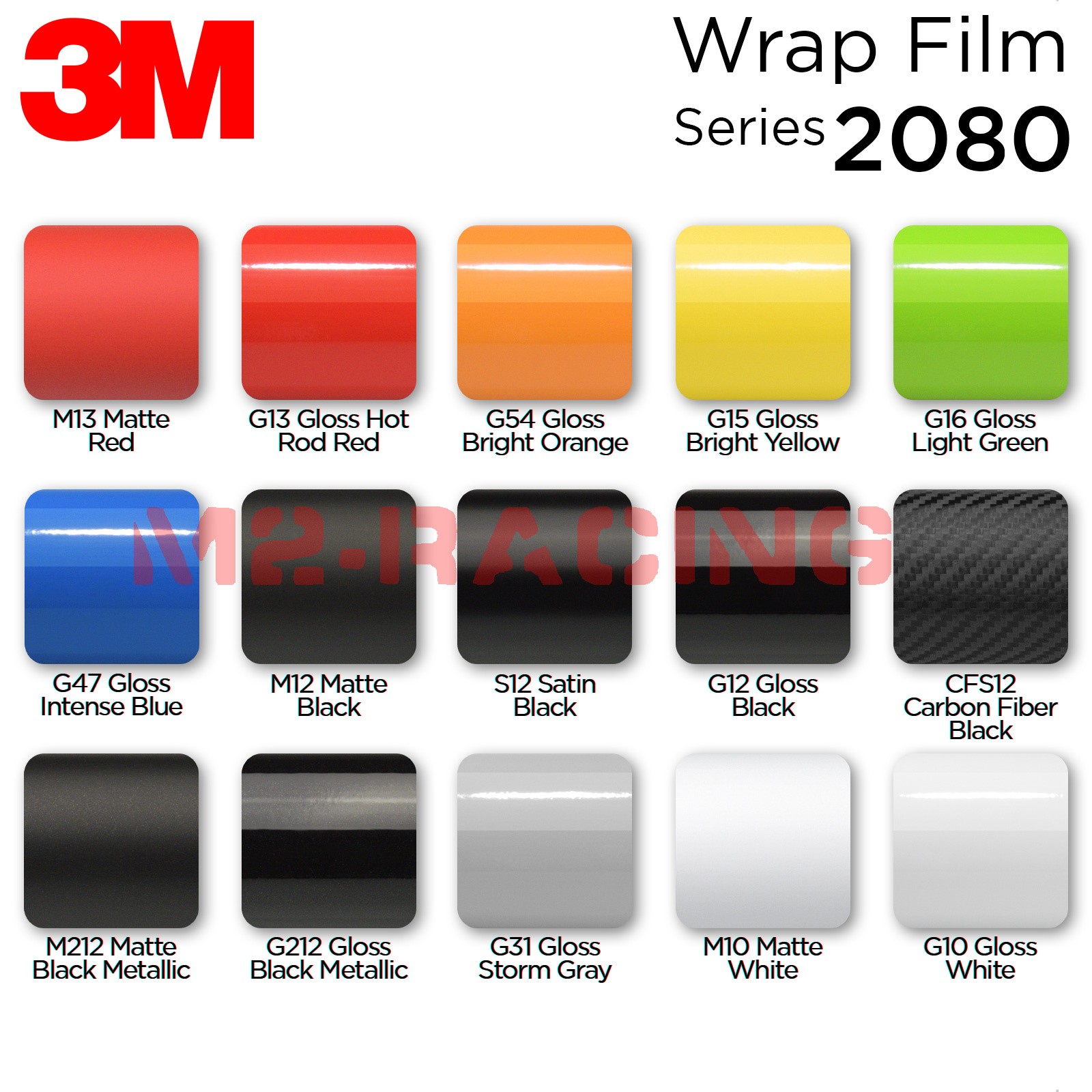 Genuine 3M 2080 Series G12 Gloss Black Vinyl Wrap Vehicle Film Decal Bubble Free