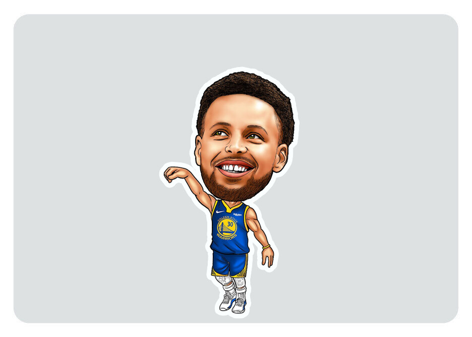 Steph Curry Golden State Warriors 8 inch Car / Laptop Decal Splash Bros