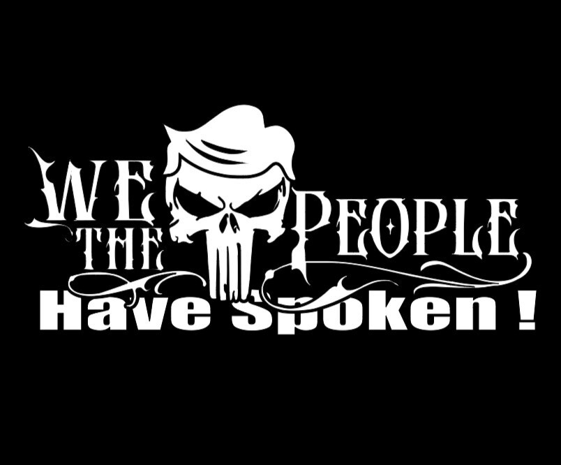 We the People, Have Spoken, Trump 2024 decal, Vinyl window decal. 11″ .