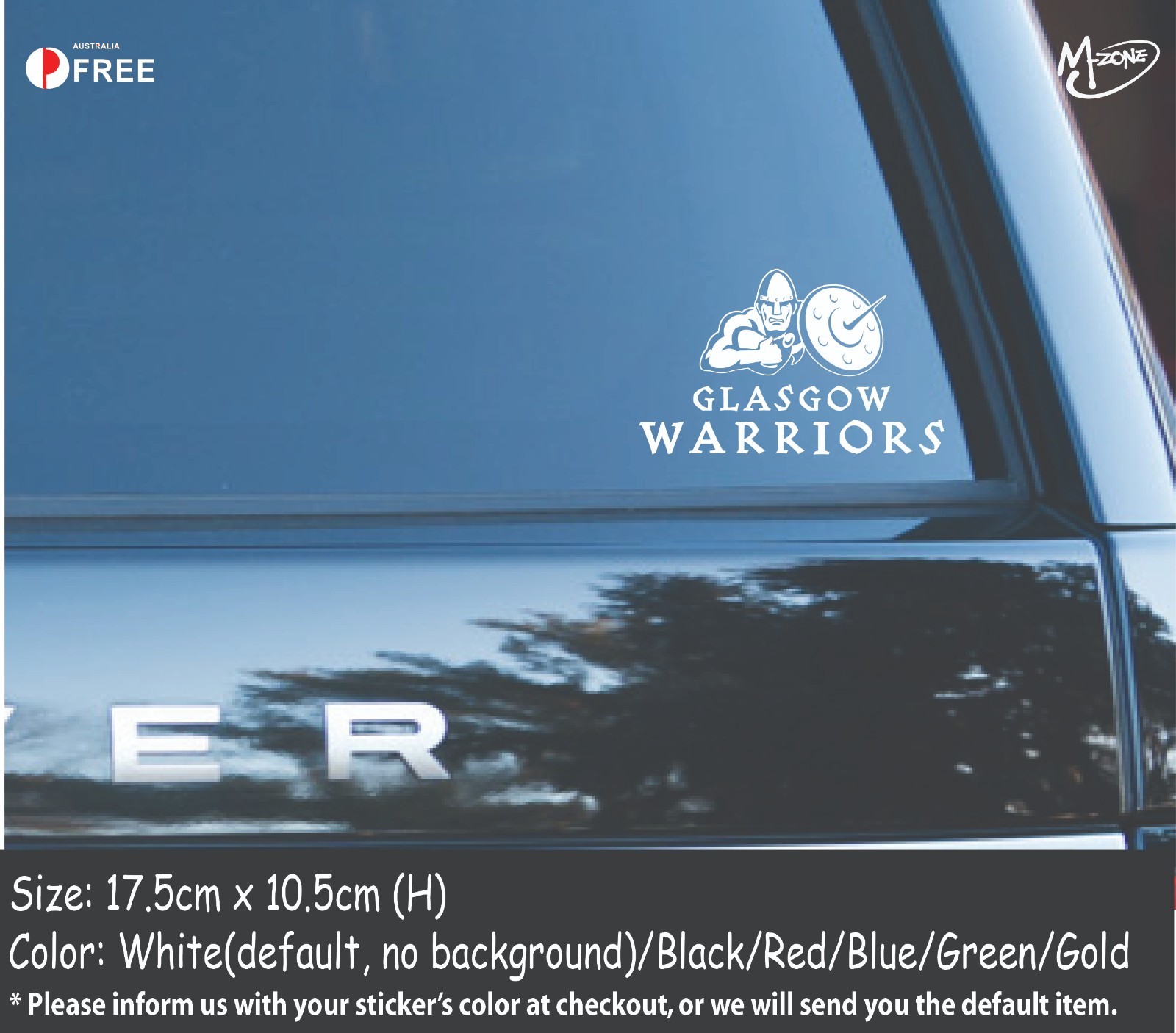 Glasgow Warriors Sticker Decal Reflective Metallic Color Car Laptop Decal gifts