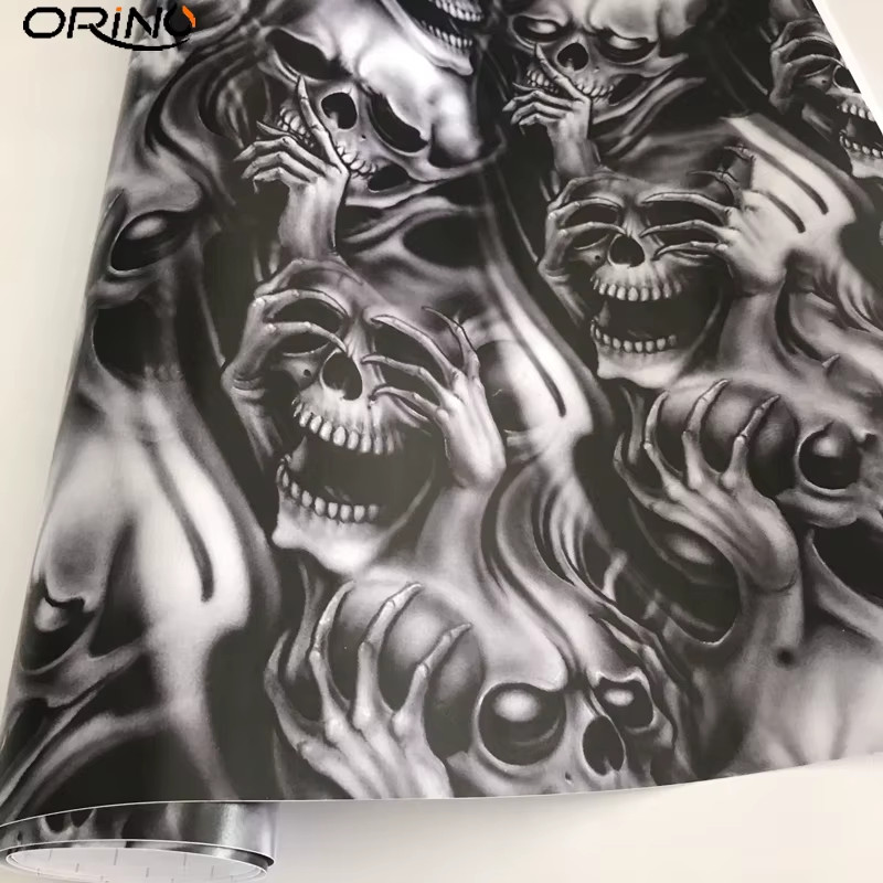 Motorcycle Sticker Bomb Vinyl Wrap Racing Print Film Adhesive JDM Wrapping NEW