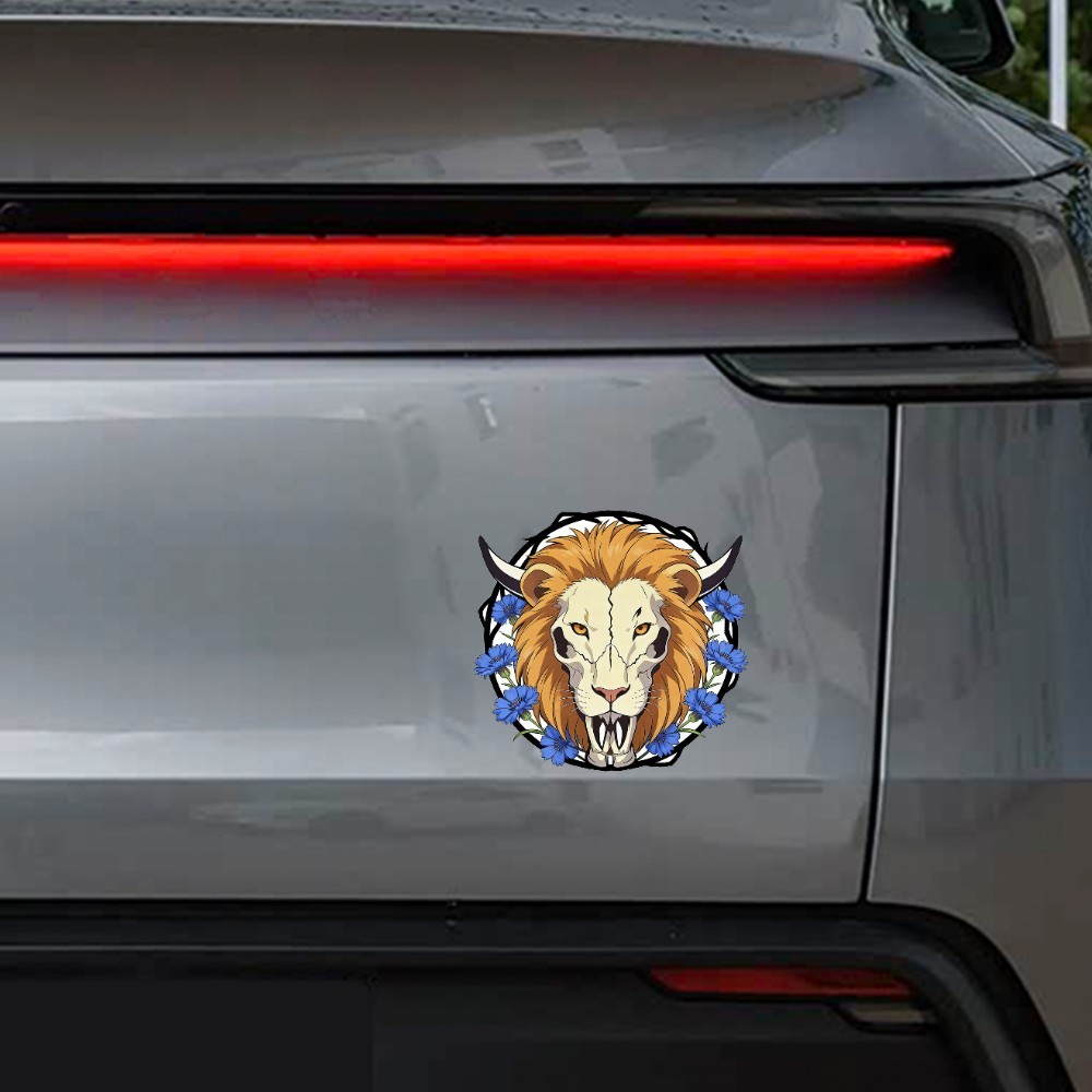 Animal Skull Stickers Vinyl Waterproof Customizable for Window Laptop Motorcycle