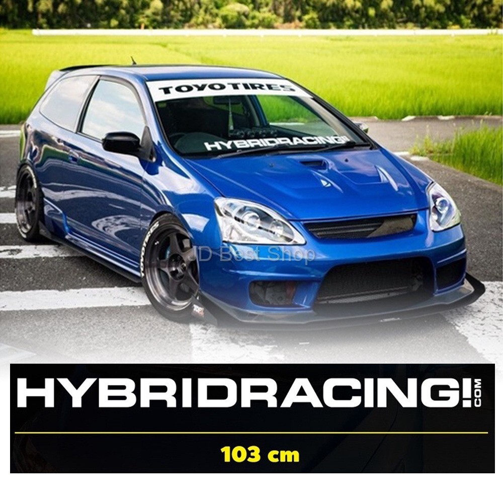 Hybridracing US Style Windshield JDM Dicut Vinyl Sticker 103cm Car Racing Sports