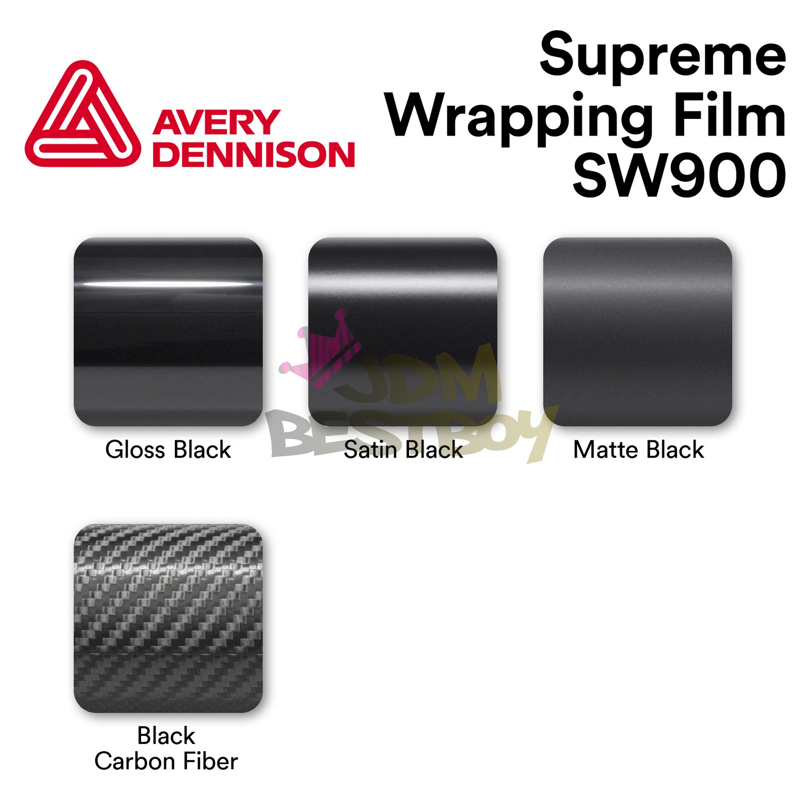 Avery SW900 Gloss Black Supreme Wrapping Film Vinyl Car Wrap Sheet Roll