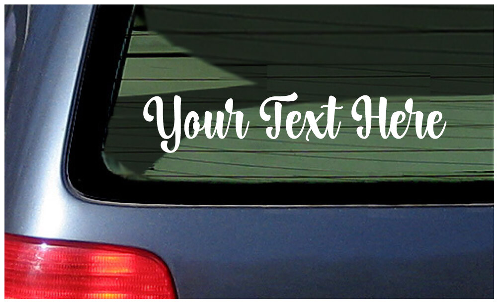 custom window sticker make your own vinyl decal personalized customized cursive
