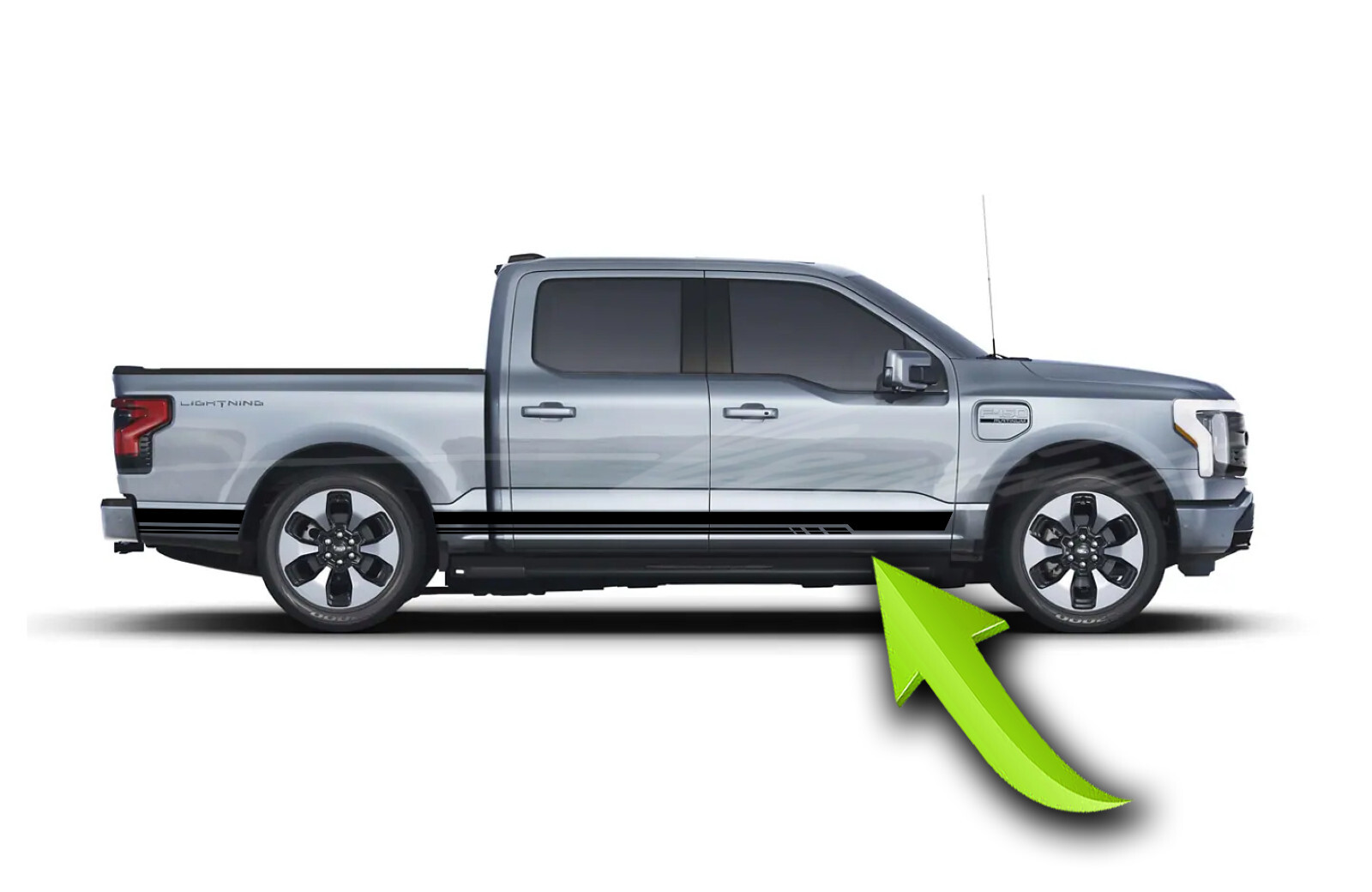 Rocker Side Racing Stripes Graphics Decals Fit 2022 up Ford Lightning F-150 F150