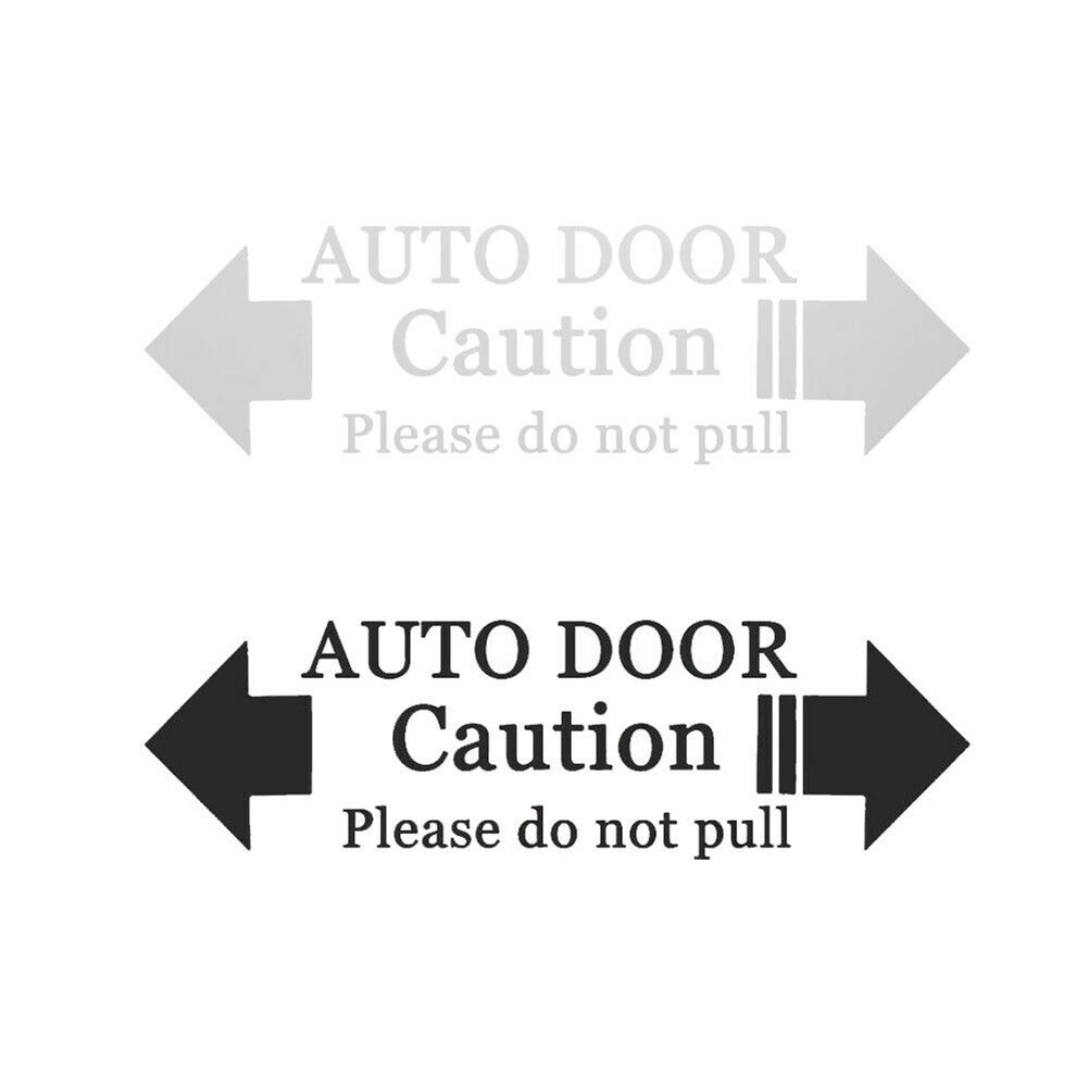 Eye Catching Auto Door Caution Please Do Not Pull Decal Easy to Install!