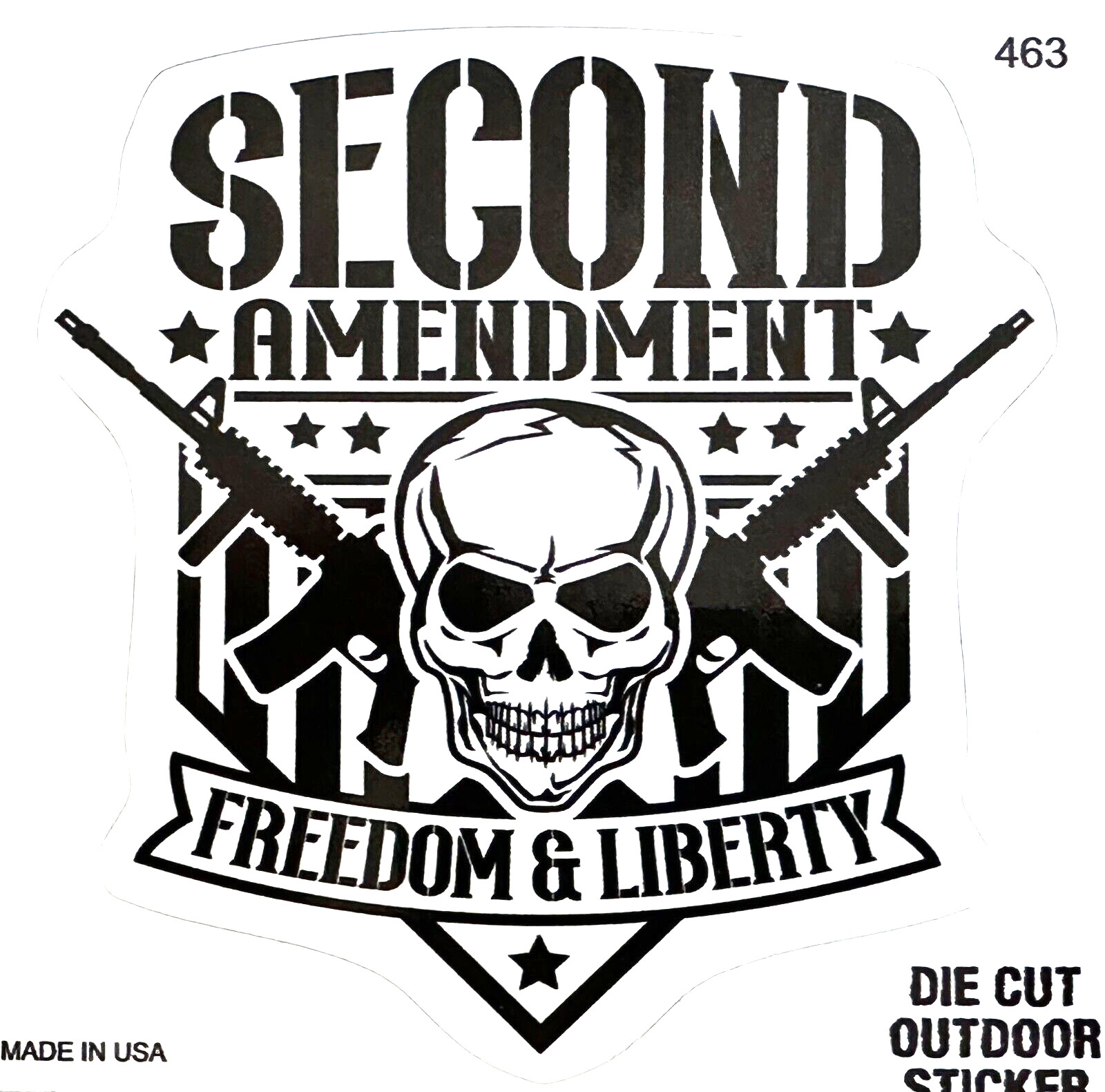 2nd Amendment..Freedom & Liberty..Military..Truck Decals Sticker (4 Pack) #463