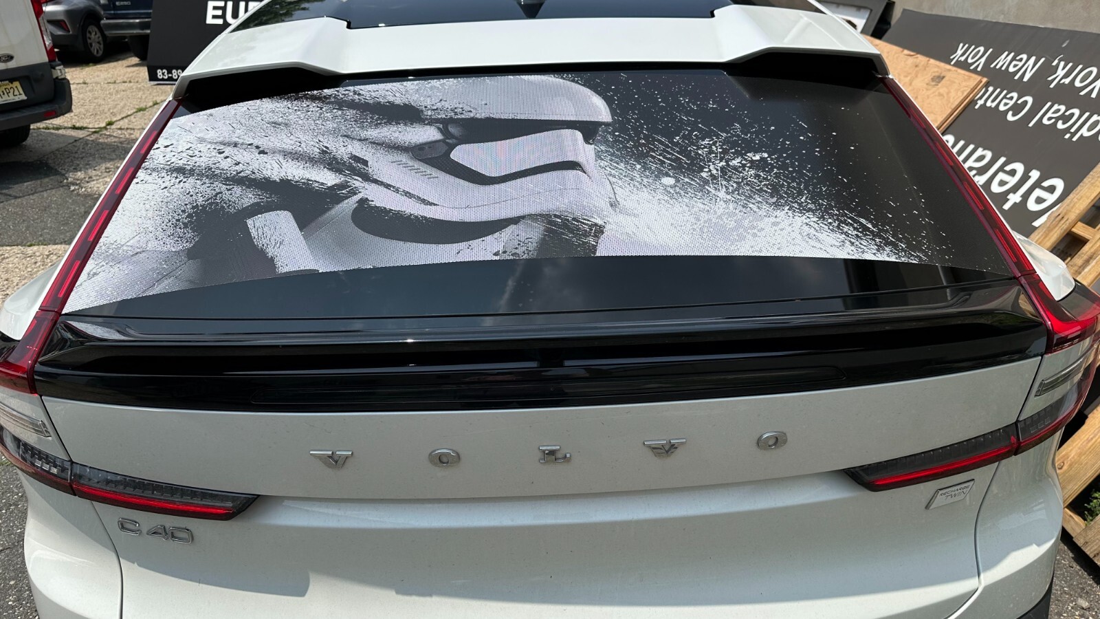 STORM TROOPER PERFORATED Window Graphic Decal Sticker Truck SUV VAN STAR WARS