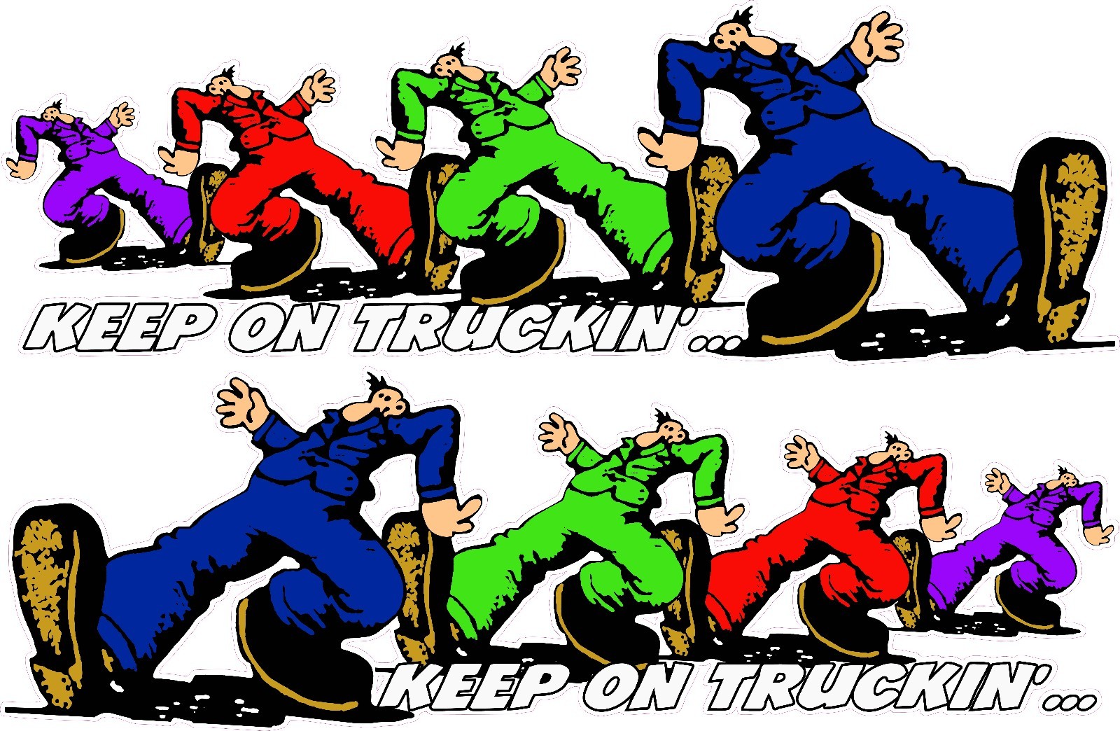 Keep on Truckin’ Right & Left XX Large 48″ x 18″ Decals