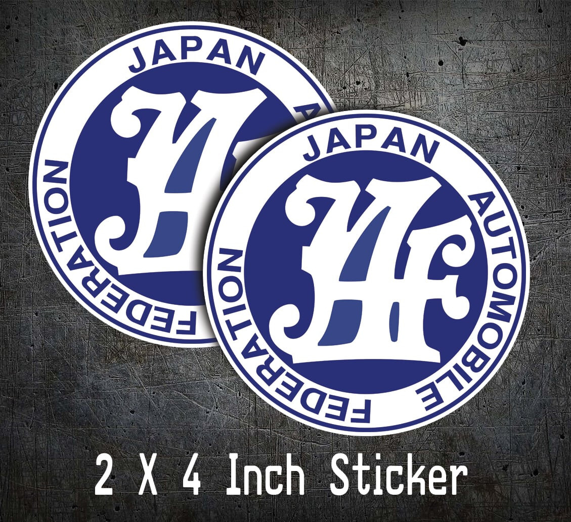 JAPAN AUTOMOBILE FEDERATION DECAL STICKER JAF JDM RALLY DRIFT JAPANESE STICKERS