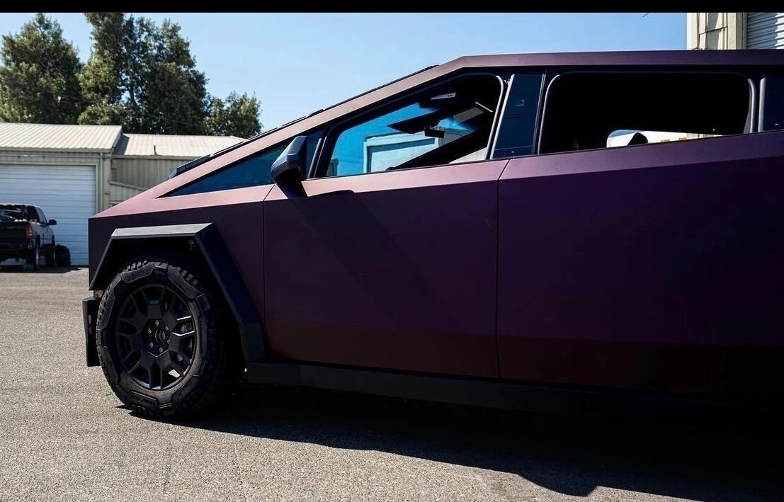 Cybertruck DIY PPF Paint Protection Film Wrap Color Change Matte Flat Purple