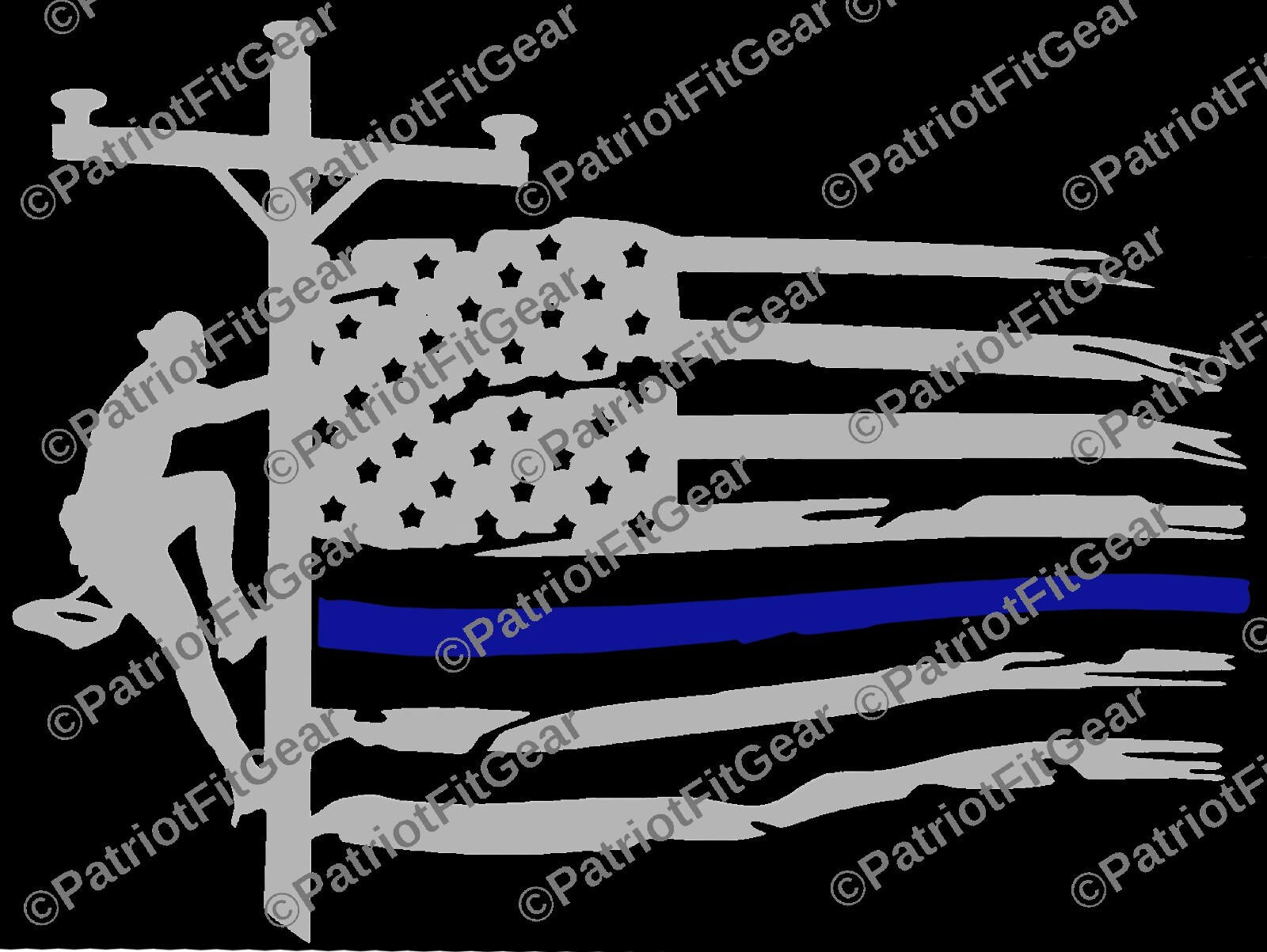 Lineman,Back The Blue,Support Law Enforcement,Line Life,Custom Vinyl Decal