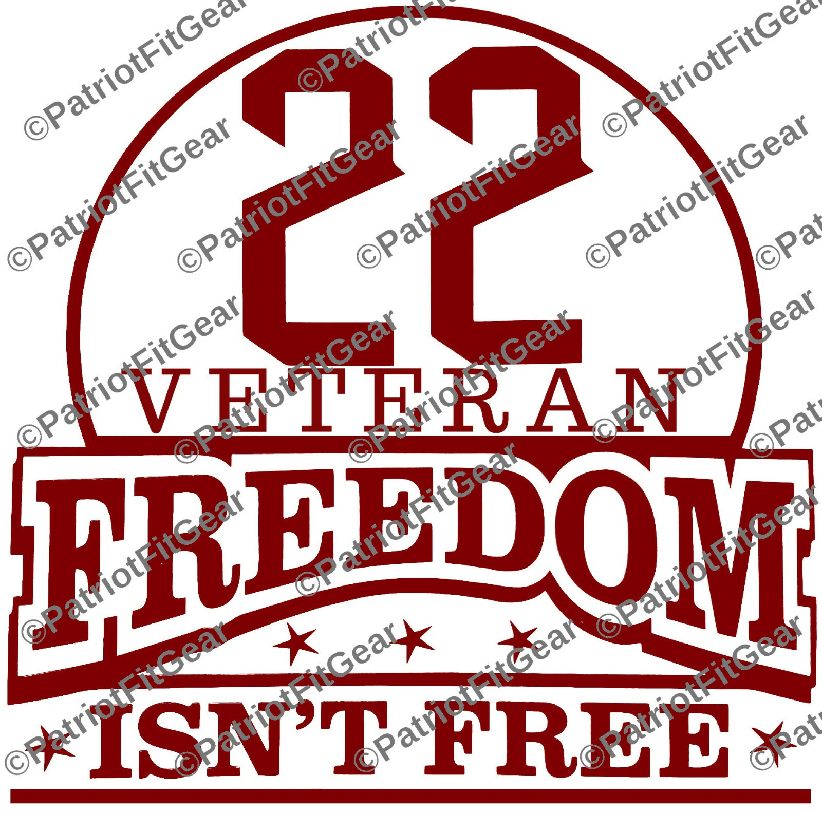 Veteran 22,PTSD Awareness,Freedom Isn’t Free,Support Our Troops,Vinyl Decals