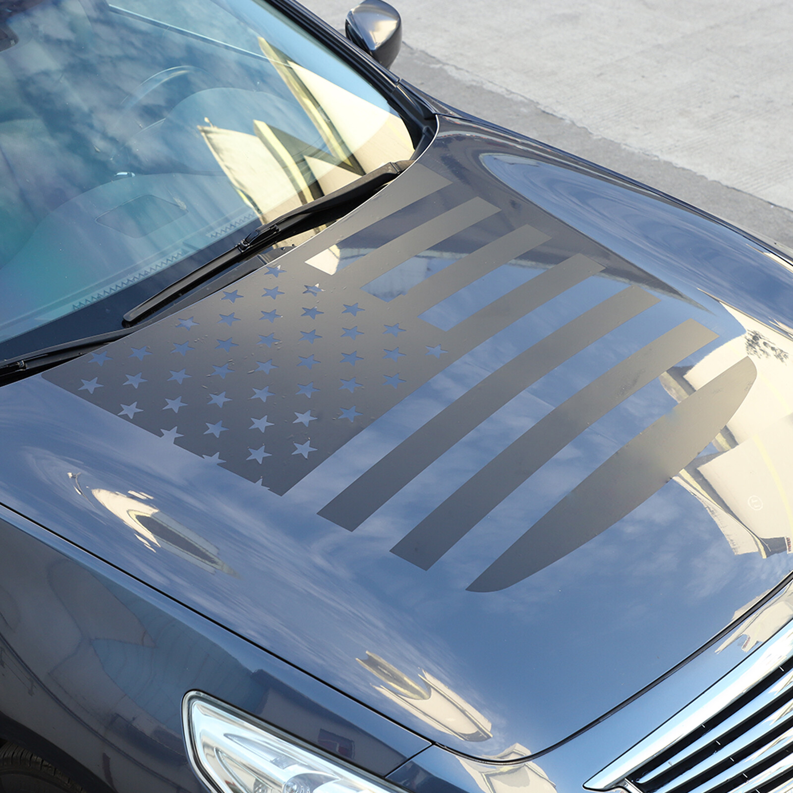 Hood Blackout Vinyl Decal Racing Stripes US Flag For Infiniti G Series 2007-13
