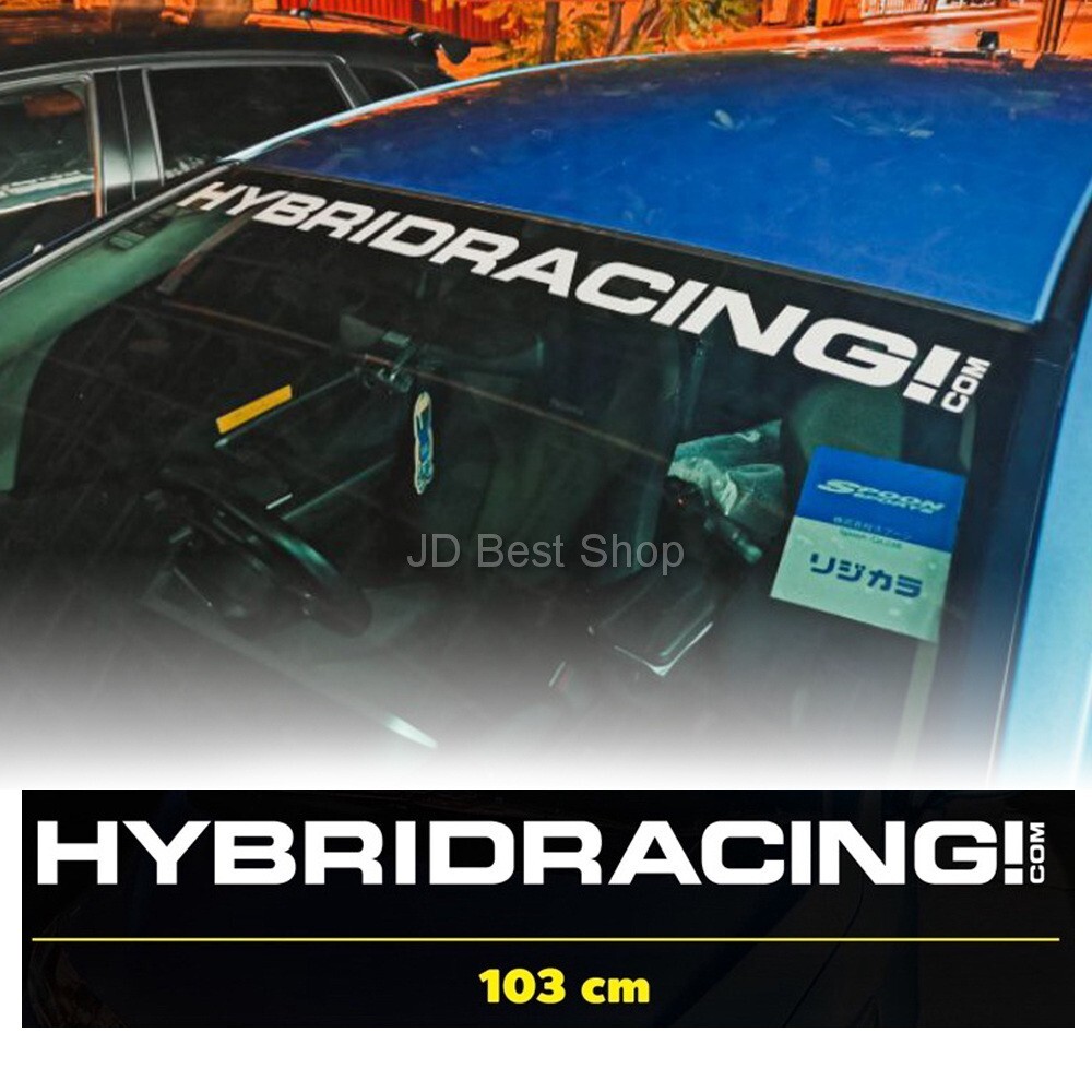 Hybridracing US Style Windshield JDM Dicut Vinyl Sticker 103cm Car Racing Sports