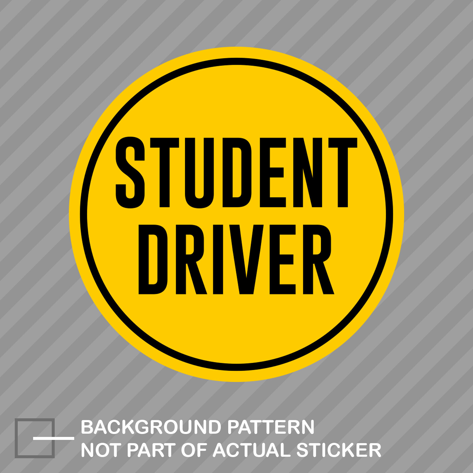 Round Student Driver Sticker Decal Vinyl ed education